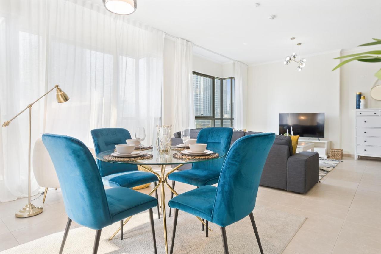 Stylish Apartment With Partial Burj Khalifa View Dubai Esterno foto