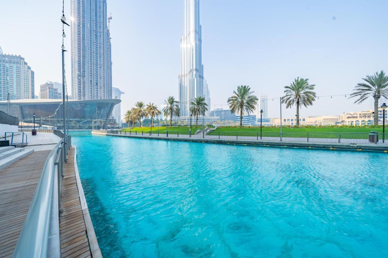 Stylish Apartment With Partial Burj Khalifa View Dubai Esterno foto
